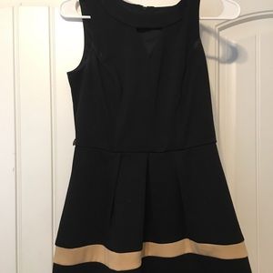 Black and brown dress